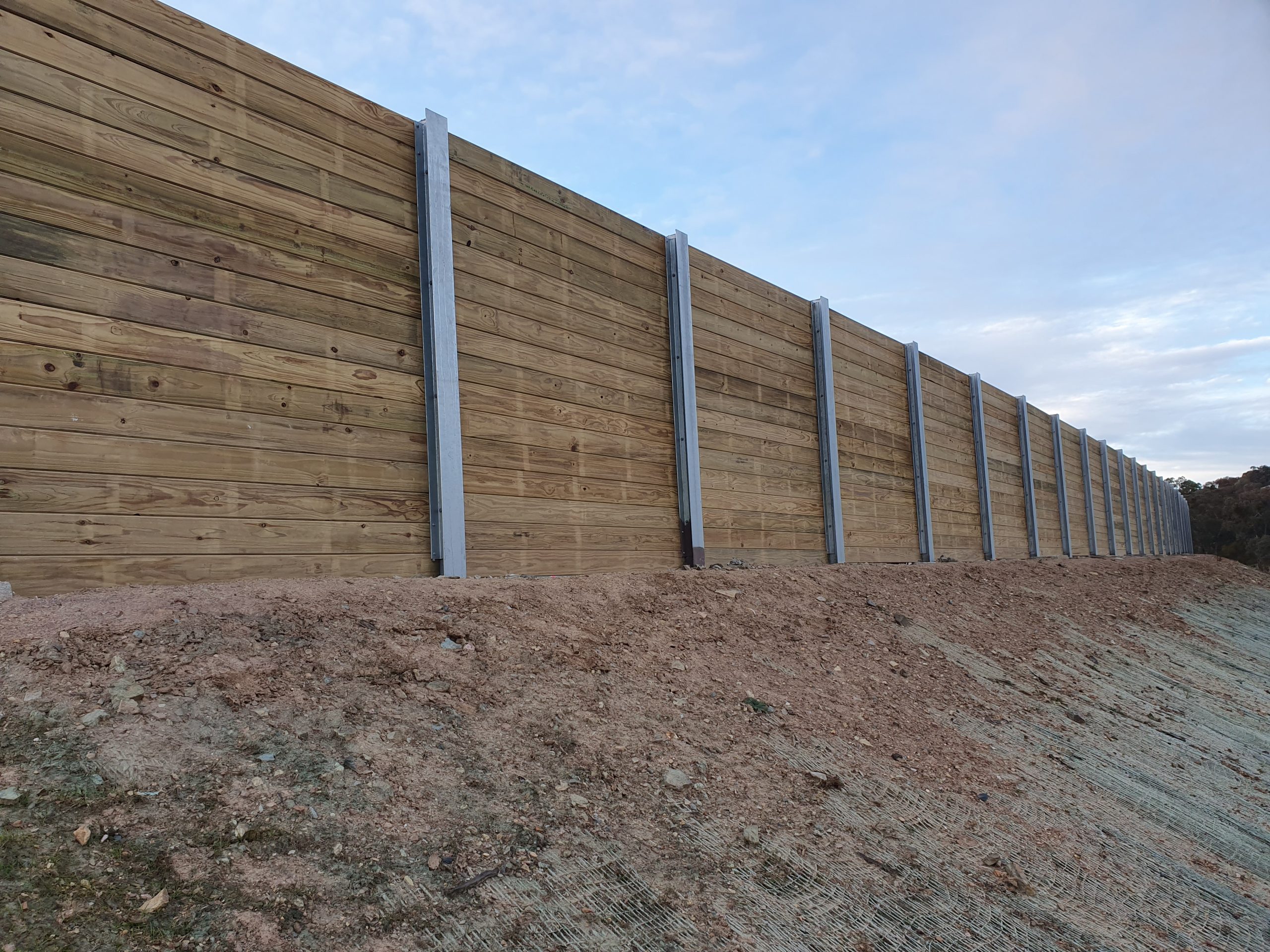 Noise barrier Motorway extention Queanbeyan ACT EXFIRE Fire Resistant Paint